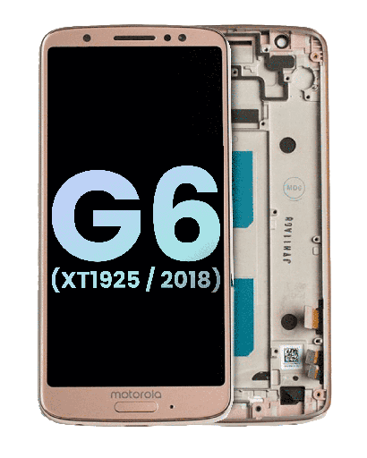 LCD Assembly With Frame Compatible For Motorola Moto G6 (XT1925/2018) (Genuine OEM) (Oyster Blush)
