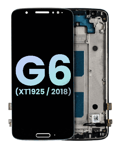 LCD Assembly With Frame Compatible For Motorola Moto G6 (XT1925/2018) (Genuine OEM) (Black)