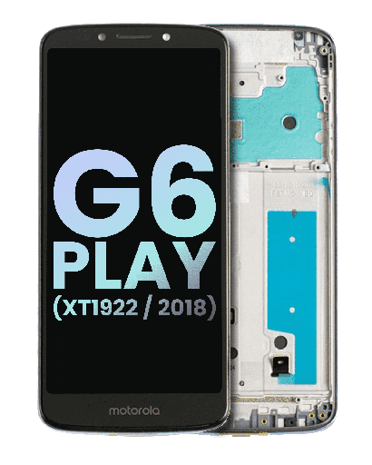 LCD Assembly With Frame Compatible For Motorola Moto G6 Play (XT1922/2018) (Genuine OEM) (Gray)