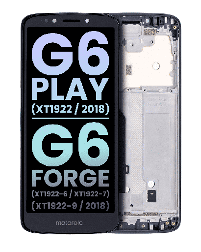 LCD Assembly With Frame Compatible For Motorola Moto G6 Play (XT1922/2018)/G6 Forge (XT1922-6/XT1922-7/XT1922-9/2018) (US Version) (Genuine OEM) (Deep Indigo)