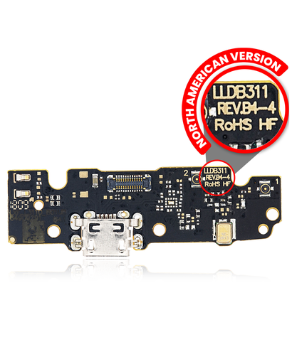 Charging Port Assembly Compatible For Motorola Moto G6 Play (XT1922-6/7/9/2018) (US Version) (Genuine OEM)