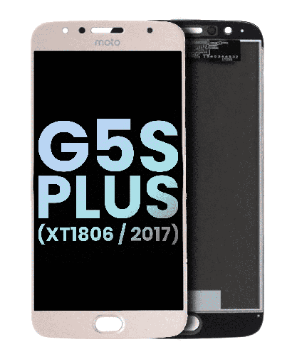 LCD Assembly Without Frame Compatible For Motorola Moto G5S Plus (XT1806/2017) (Genuine OEM) (Blush Gold)