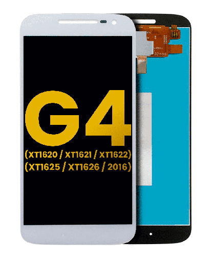 LCD Assembly Without Frame Compatible For Motorola Moto G4 (XT1620/XT1621/XT1622/XT1625/XT1626/2016) (Refurbished) (White)