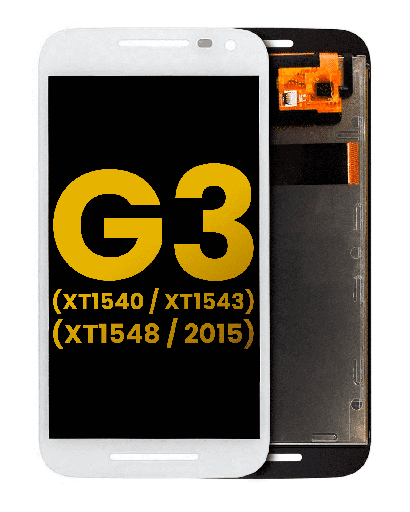 LCD Assembly Without Frame Compatible For Motorola Moto G3 (XT1540/XT1543/XT1548/2015) (Refurbished) (White)