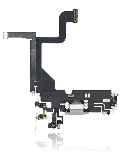 Charging Port Flex Cable Compatible For iPhone 13 Pro (Premium) (Silver)