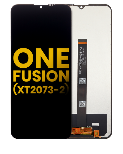 LCD Assembly Without Frame Compatible For Motorola One Fusion (XT2073-2/2020) (Refurbished) (Black)