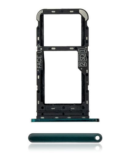 Dual Sim Card Tray Compatible For Motorola One Fusion (XT2073/2020) (Emerald Green)