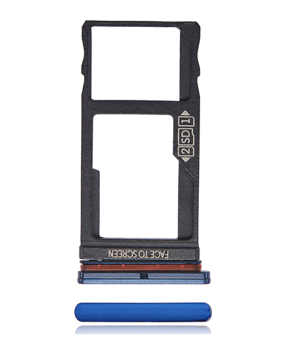 Dual Sim Card Tray Compatible For Motorola One Vision (XT1970/2019)/P50 (XT1970/2019) (Blue)