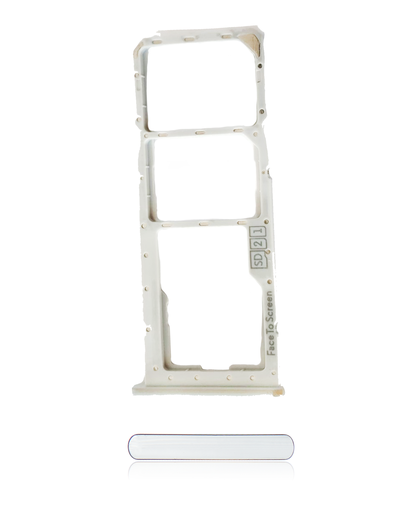Sim Card Tray Compatible For Motorola Moto One Action (XT2013/2019) (Genuine OEM) (White)