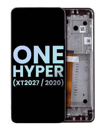 LCD Assembly With Frame Compatible For Motorola One Hyper (XT2027/2020) (Genuine OEM) (Fresh Orchid)