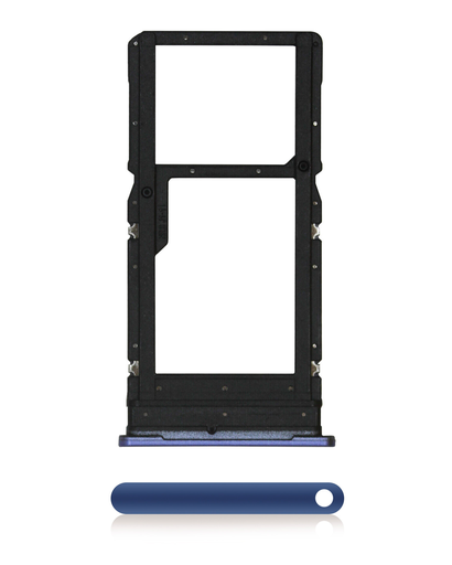 Sim Card Tray Compatible For Motorola One 5G (XT2075-1/XT2075-2/2020) (Genuine OEM) (Prussian Blue)