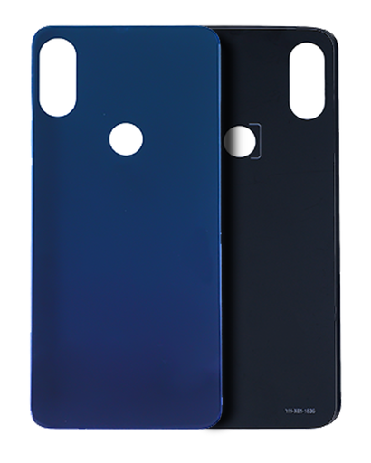 Back cover Glass Compatible For Motorola One (XT1941/2018)/Moto P30 (XT1943/2018) (Blue)