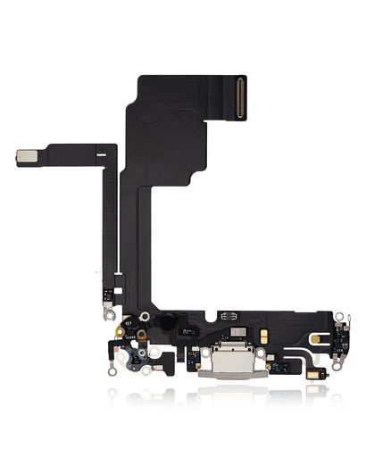 Charging Port Flex Cable Compatible For iPhone 15 Pro (Premium) (White Titanium)