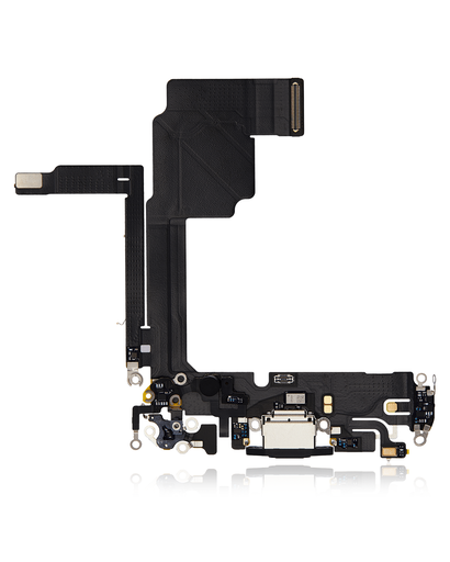 Charging Port Flex Cable Compatible For iPhone 15 Pro (Premium) (Black Titanium)