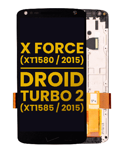 LCD Assembly With Frame Compatible For Motorola Moto X Force (XT1580/2015)/Droid Turbo 2 (XT1585/2015) (Refurbished) (Black)