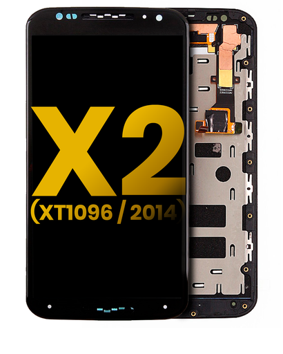 LCD Assembly With Frame Compatible For Motorola Moto X2 (XT1096/2014) (Refurbished) (Black)