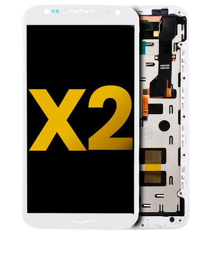 LCD Assembly With Frame Compatible For Motorola Moto X2 (XT1096/2014) (Refurbished) (White)