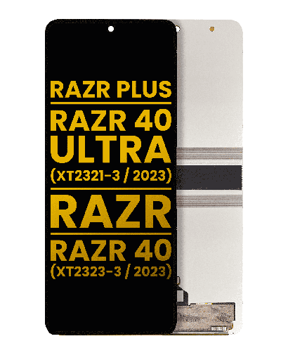 Main OLED Assembly Without Frame Compatible For Motorola Moto Razr Plus/Razr 40 Ultra (XT2321-3/2023)/Razr/Razr 40 (XT2323-3/2023) (Refurbished) (All Colors)