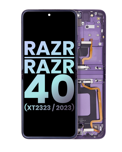 Main OLED Assembly Compatible For Motorola Razr/Razr 40 (XT2323/2023) (Genuine OEM) (Grape Compote)