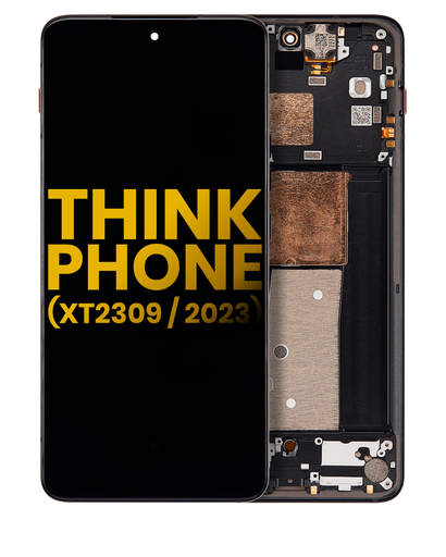 OLED Assembly With Frame Compatible For Motorola Moto ThinkPhone (XT2309/2023) (Refurbished) (Carbon Black)