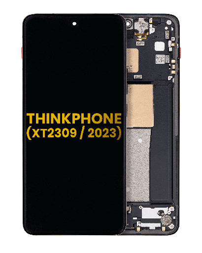 OLED Assembly With Frame Compatible For Motorola ThinkPhone (XT2309/2023) (Genuine OEM) (Carbon Black)