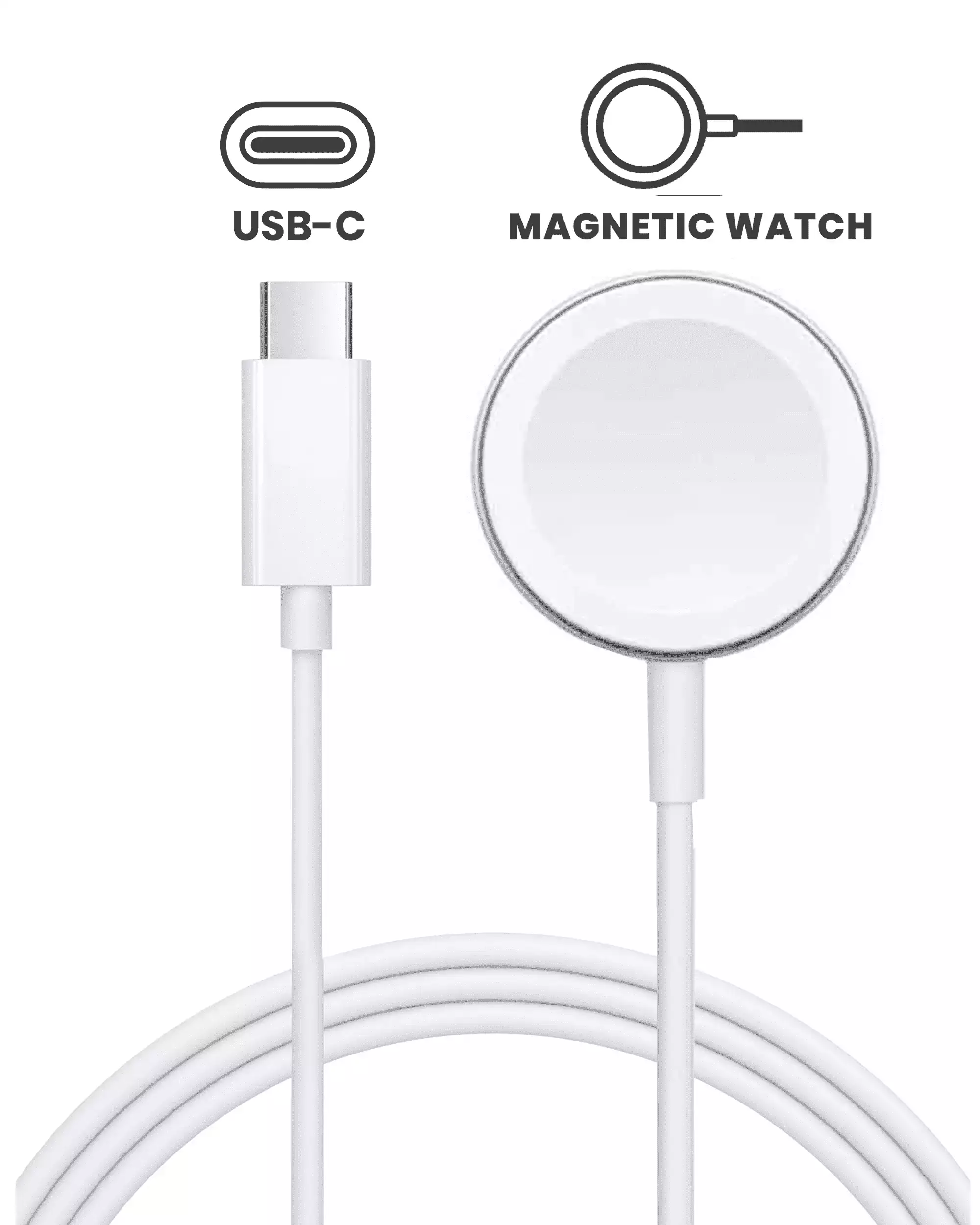 USB-C Magnetic Watch Charging Cable (3.3 ft.) For All Watch Series (OEM Pull Grade: New)