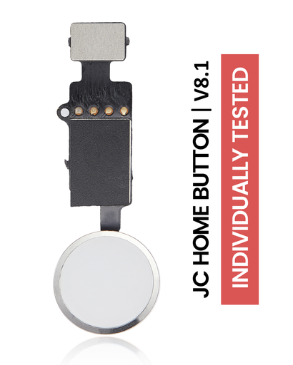 Home Button Solution Compatible For iPhone 7 / 7 Plus / 8 / 8 Plus / SE (2020) / SE (2022) (Silver) (Version 8.1 / JC / Individually Tested For Functionality)