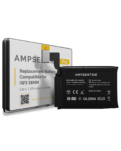 Replacement Battery Compatible For Watch Series 3 (38MM) (GPS + Cellular Version) (AmpSentrix Pro)