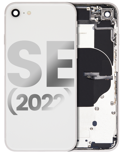 Back Housing W/ Small Components Pre-Installed Compatible For iPhone SE (2022) (Used OEM Pull: Grade A) (Starlight)