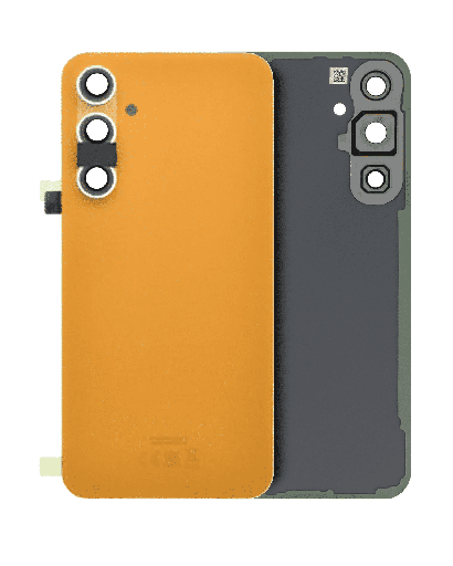 Back Cover Glass With Camera Lens Compatible For Samsung Galaxy S23 FE (Service Pack) (Tangerine)