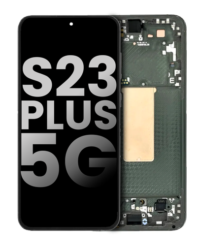 OLED Assembly With Frame Compatible For Samsung Galaxy S23 Plus 5G (US &amp; International) (Used OEM Pull: Grade B/C) (Green)