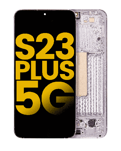 OLED Assembly With Frame Compatible For Samsung Galaxy S23 Plus 5G (US &amp; International) (Refurbished) (Lavender)