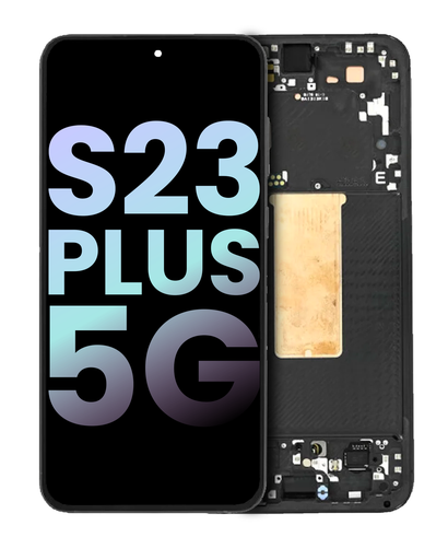 OLED Assembly With Frame Compatible For Samsung Galaxy S23 Plus 5G (US &amp; International) (Service Pack) (Phantom Black)