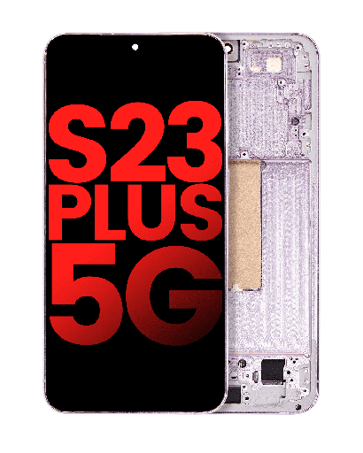 OLED Assembly With Frame Compatible For Samsung Galaxy S23 Plus (US &amp; International) (Aftermarket Plus) (Lavender)