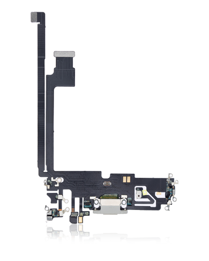 Charging Port Flex Cable Compatible For iPhone 12 Pro Max (Premium) (Silver)