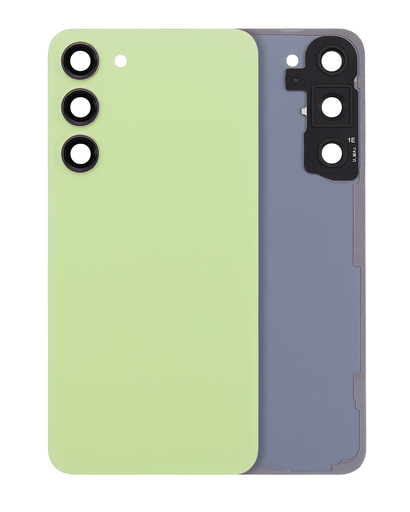 Back Cover Glass With Camera Lens Compatible For Samsung Galaxy S23 Plus 5G (No Logo) (Aftermarket Plus) (Lime)