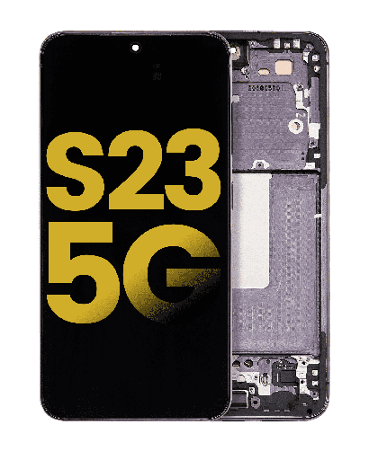 OLED Assembly With Frame Compatible For Samsung Galaxy S23 5G (US &amp; International) (Refurbished) (Phantom Black)