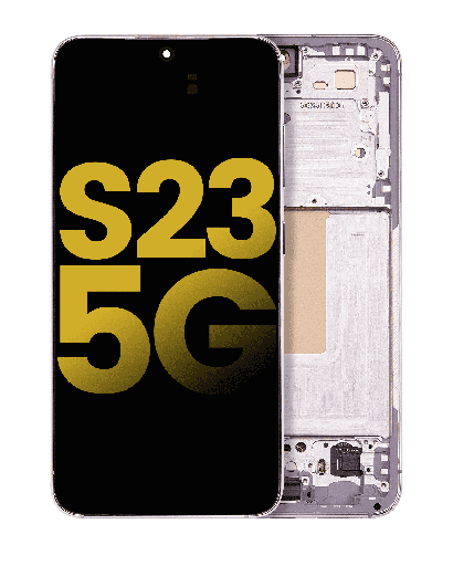 OLED Assembly With Frame Compatible For Samsung Galaxy S23 5G (US &amp; International) (Refurbished) (Pink / Lavender)