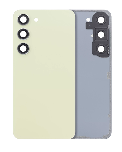 Back Cover Glass With Camera Lens Compatible For Samsung Galaxy S23 5G (No Logo) (Aftermarket Plus) (Lime)