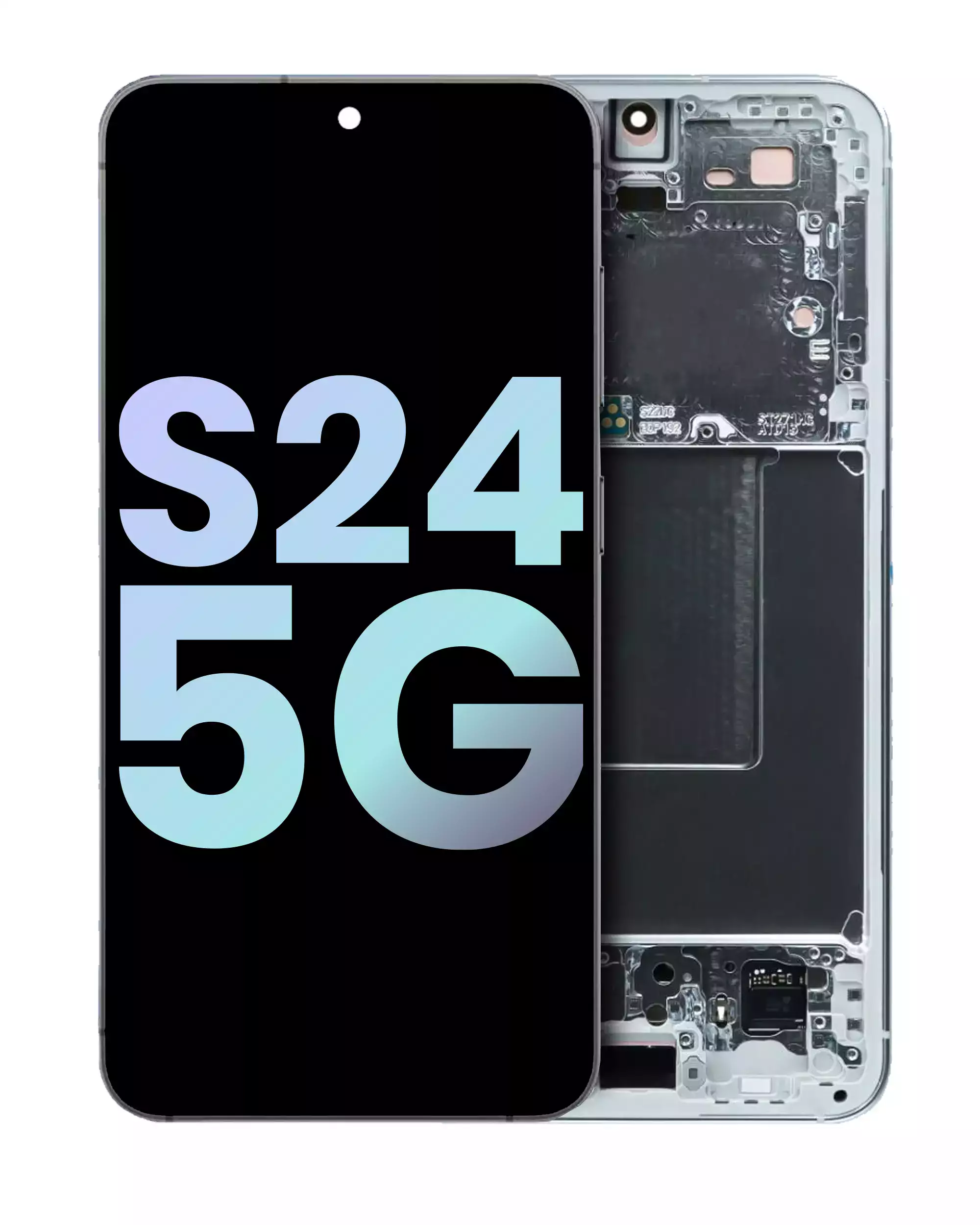 OLED Assembly With Frame Compatible For Samsung Galaxy S24 5G (US &amp; International Version) (Service Pack) (Marble Grey)