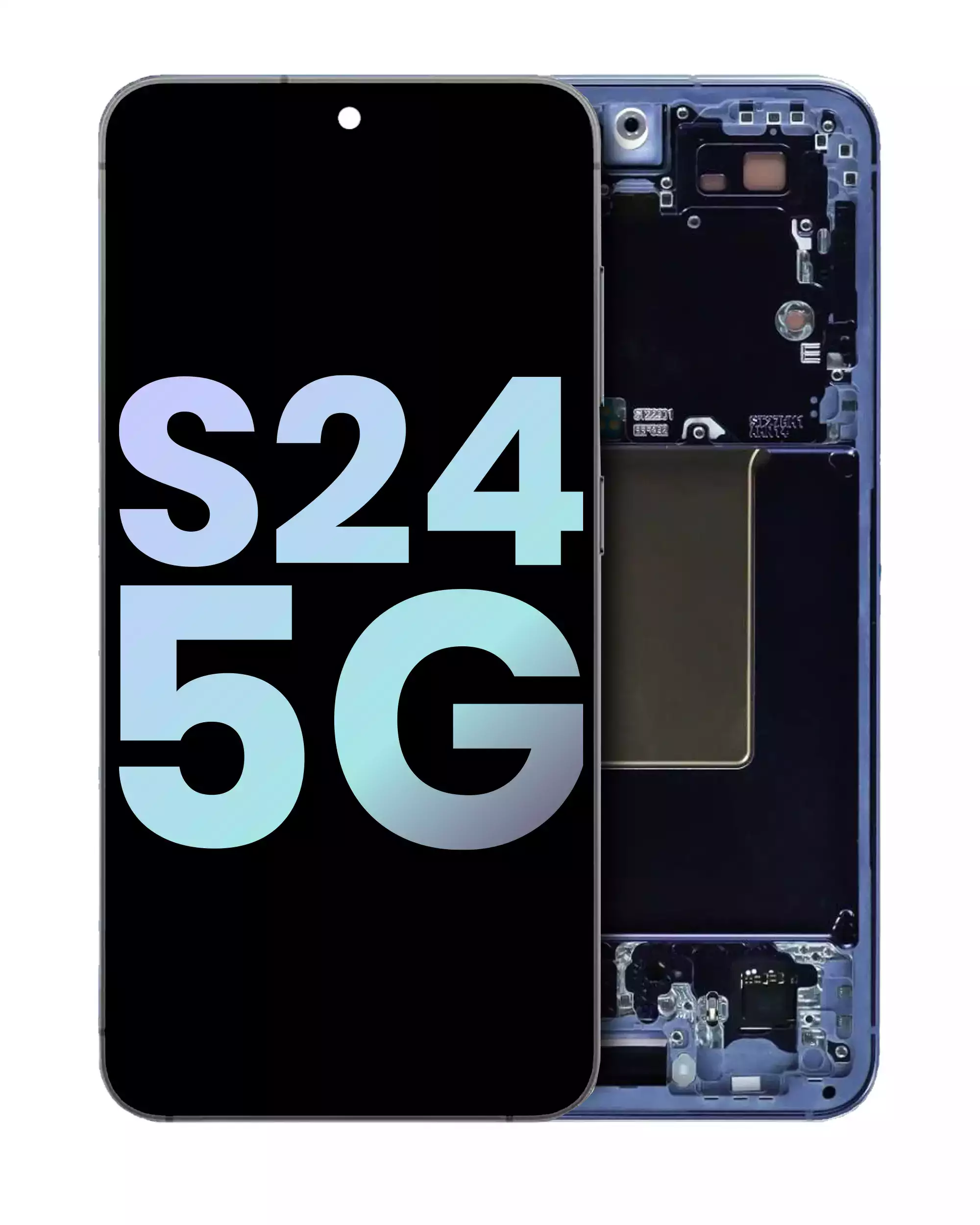 OLED Assembly With Frame Compatible For Samsung Galaxy S24 5G (US &amp; International Version) (Service Pack) (Cobalt Violet)