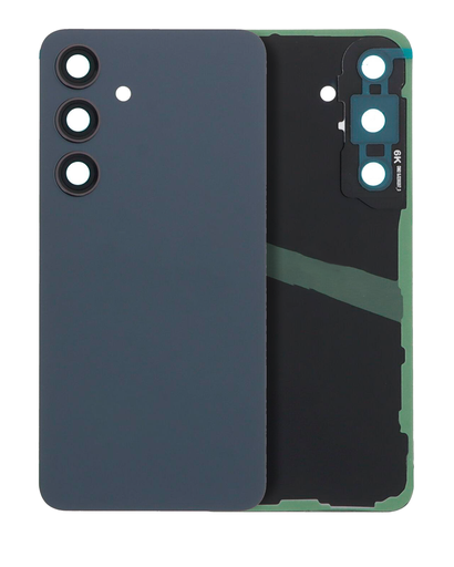 Back Cover Glass With Camera Lens Compatible For Samsung Galaxy S24 5G (No Logo) (Aftermarket Plus) (Onyx Black)