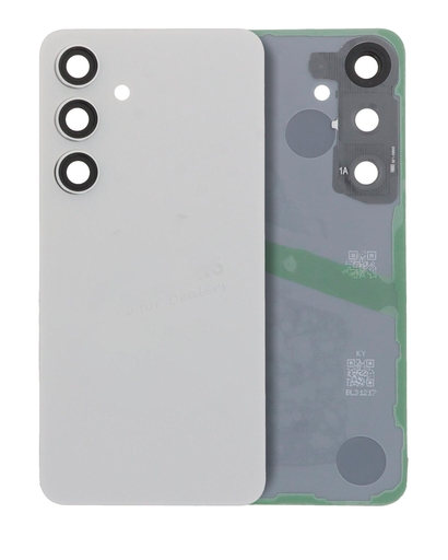 Back Cover Glass With Camera Lens Compatible For Samsung Galaxy S24 5G (No Logo) (Aftermarket Plus) (Marble Gray)