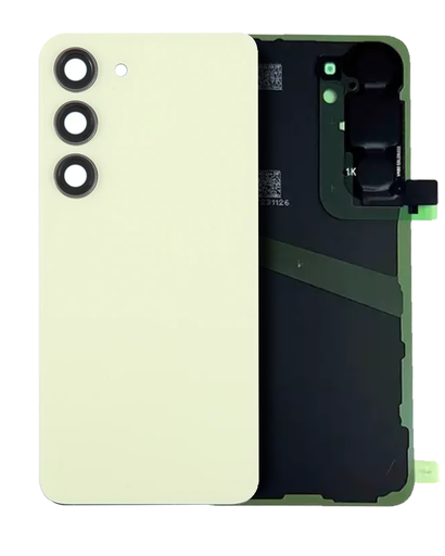 Back Cover Glass With Camera Lens Compatible For Samsung Galaxy S24 (Service Pack) (Amber Yellow)