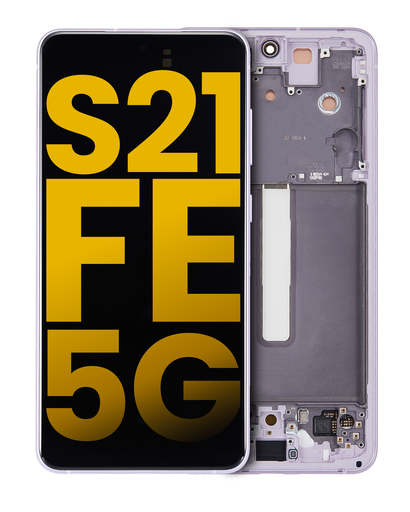 OLED Assembly With Frame Compatible For Samsung Galaxy S21 FE 5G (US &amp; International Version) (Refurbished) (Lavender)