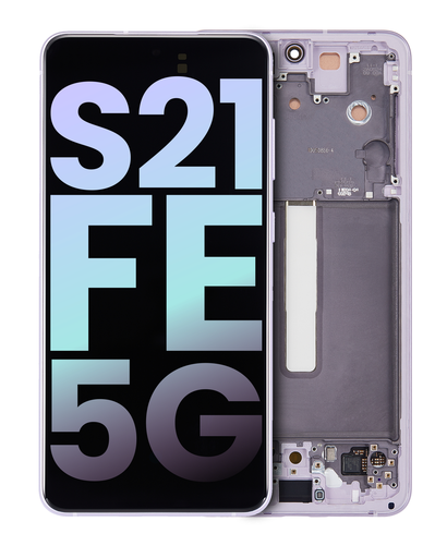OLED Assembly With Frame Compatible For Samsung Galaxy S21 FE 5G (US &amp; International Version) (Service Pack) (Lavender)