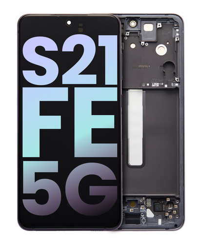 OLED Assembly With Frame Compatible For Samsung Galaxy S21 FE 5G (US &amp; International Version) (Service Pack) (Graphite)