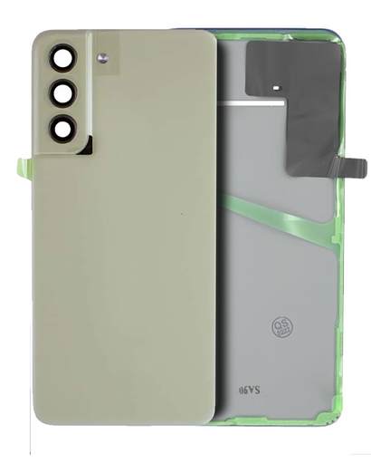 Back Cover Glass With Camera Lens Compatible For Samsung Galaxy S21 FE (Service Pack) (Olive)