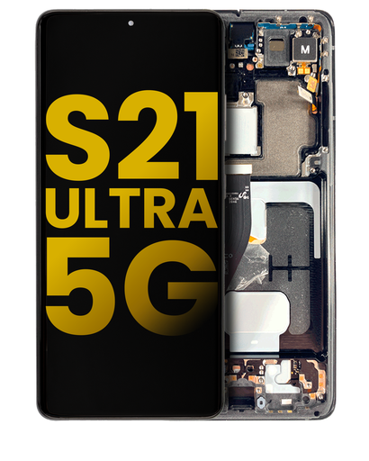 OLED Assembly With Frame Compatible For Samsung Galaxy S21 Ultra 5G (Refurbished) (Phantom Black)