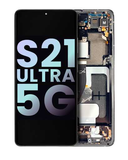 OLED Assembly With Frame Compatible For Samsung Galaxy S21 Ultra 5G (Service Pack) (Phantom Black)